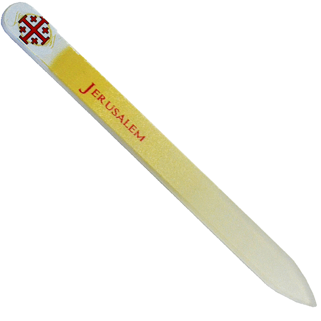 Jerusalem Cross Crystal Glass Nail File